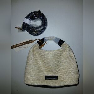 Cream and Black Women's Bag